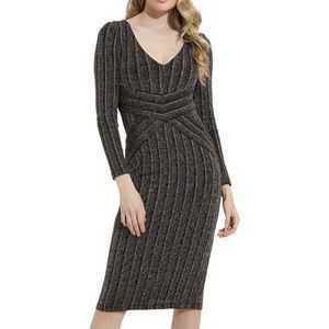 Joseph Ribkoff Metallic Sheath Dress NWT Sz 4
